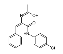 2-acetamido-N-(4-chlorophenyl)-3-phenylprop-2-enamide结构式
