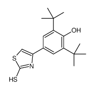 4-(3,5-ditert-butyl-4-hydroxyphenyl)-3H-1,3-thiazole-2-thione结构式