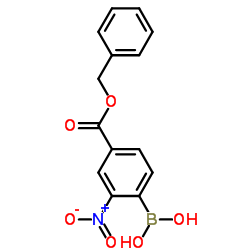 (4-Benzyloxycarbonyl-2-nitro)benzeneboronic acid Structure