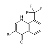 3-Bromo-4-hydroxy-8-trifluoromethylquinoline结构式