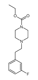 4-[2-(3-fluoro-phenyl)-ethyl]piperazine-1-carboxylic acid ethyl ester结构式