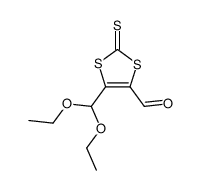 4-formyl-5-(diethoxymethyl)-1,3-dithiole-2-thione结构式