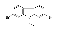 2,7-二溴-9-乙基-9H-咔唑结构式