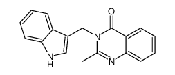 3-(1H-indol-3-ylmethyl)-2-methylquinazolin-4-one结构式