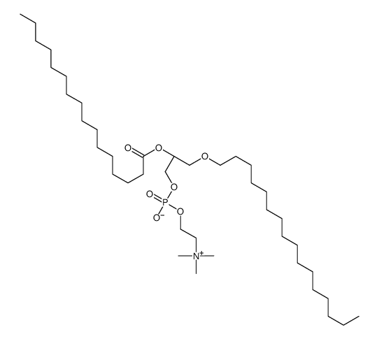 1-hexadecyl-2-palmitoyl-sn-glycero-3-phosphocholine结构式