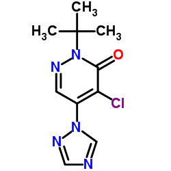 2-tert-Butyl-4-chloro-5-(1H-1,2,4-triazol-1-yl)pyridazin-3(2H)-one结构式