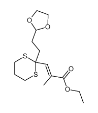 (E)-3-[2-(2-[1,3]Dioxolan-2-yl-ethyl)-[1,3]dithian-2-yl]-2-methyl-acrylic acid ethyl ester结构式