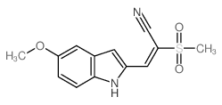 (E)-3-(5-methoxy-1H-indol-2-yl)-2-methylsulfonylprop-2-enenitrile Structure