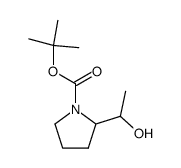2-(1-hydroxyethyl)pyrrolidine-1-carboxylic acid tert-butyl ester结构式