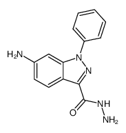 6-amino-1-phenyl-1H-indazole-3-carboxylic acid hydrazide Structure