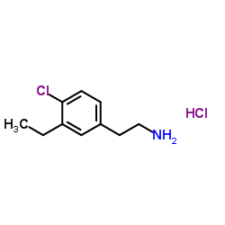 2-(4-Chloro-3-ethylphenyl)ethanamine hydrochloride (1:1) Structure