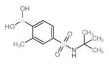 4-(叔丁基氨磺酰基)-2-甲基苯基硼酸结构式