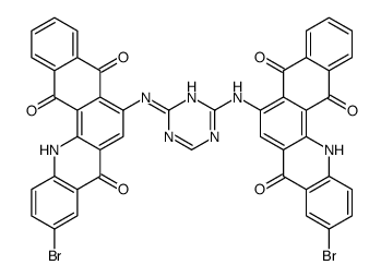 6,6'-(1,3,5-triazine-2,4-diyldiimino)bis[10-bromonaphth[2,3-c]acridine-5,8,14(13H)-trione]结构式