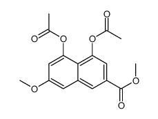 4,5-双(乙酰基氧基)-7-甲氧基-2-萘羧酸甲酯结构式