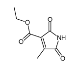 4-methyl-2,5-dioxo-2,5-dihydro-pyrrole-3-carboxylic acid ethyl ester结构式