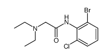 N,N-diethyl-glycine-(2-bromo-6-chloro-anilide)结构式