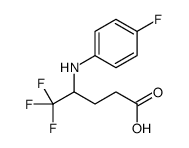 5,5,5-trifluoro-4-(4-fluoroanilino)pentanoic acid结构式