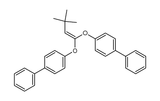4,4''-((3,3-dimethylbut-1-ene-1,1-diyl)bis(oxy))di-1,1'-biphenyl结构式
