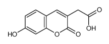 2-(7-羟基-2-氧代-2H-色烯-3-基)乙酸结构式