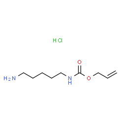 N-烯丙氧羰基-1,5-戊二胺盐酸盐结构式