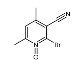 2-bromo-3-cyano-4,6-dimethylpyridine 1-oxide Structure