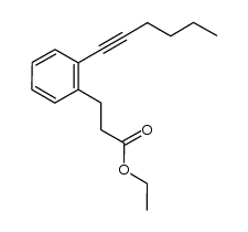 ethyl 3-(2-(hex-1-ynyl)phenyl)propanoate Structure