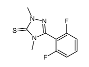 5-(2,6-difluorophenyl)-2,4-dimethyl-1,2,4-triazole-3-thione结构式