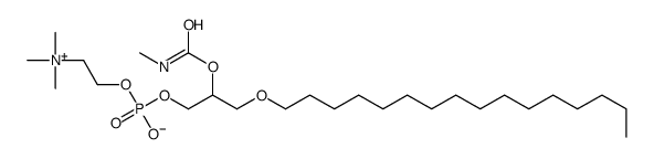 1-O-hexadecyl-2-N-methylcarbamylphosphatidylcholine结构式