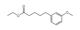 ethyl 5-(3-methoxyphenyl)pentanoate结构式