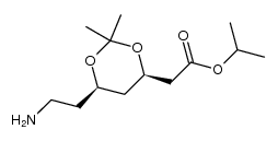 isopropyl 2-((4R,6R)-6-(2-aminoethyl)-2,2-dimethyl-1,3-dioxan-4-yl)acetate结构式