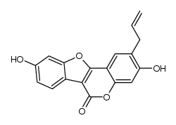 2-allyl-3,9-dihydroxy-benzo[4,5]furo[3,2-c]chromen-6-one结构式