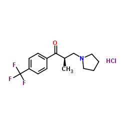 (2R)-2-methyl-3-pyrrolidin-1-yl-1-[4-(trifluoromethyl)phenyl]propan-1-one,hydrochloride Structure