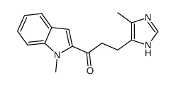 3-(5-methyl-1H-imidazol-4-yl)-1-(1-methylindol-2-yl)propan-1-one结构式
