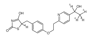 Hydroxy Pioglitazone-D5 (M-IV) (Mixture of Diastereomers)结构式
