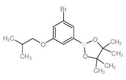 2-(3-溴-5-异丁氧基苯基)-4,4,5,5-四甲基-1,3,2-二氧硼杂环戊烷结构式