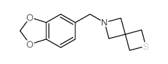 6-(3,4-亚甲二氧基苄基)-2-硫杂-6-氮杂螺[3.3]庚烷结构式