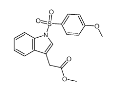 methyl N-(p-methoxybenzenesulfonyl)-3-indoleacetate结构式