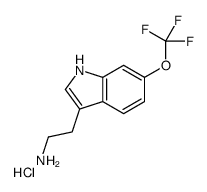 2-(6-(三氟甲氧基)-1H-吲哚-3-基)乙胺盐酸盐结构式