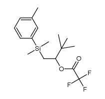 1-(dimethyl(m-tolyl)silyl)-3,3-dimethylbutan-2-yl 2,2,2-trifluoroacetate Structure