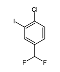 1-Chloro-4-difluoromethyl-2-iodobenzene structure