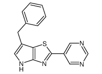 6-benzyl-2-pyrimidin-5-yl-4H-pyrrolo[2,3-d][1,3]thiazole Structure