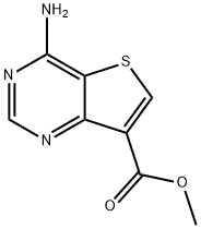 4-氨基噻吩并[3,2-D]嘧啶-7-羧酸甲酯结构式