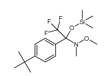 N-(1-(4-(tert-butyl)phenyl)-2,2,2-trifluoro-1-((trimethylsilyl)oxy)ethyl)-N,O-dimethylhydroxylamine结构式