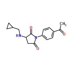 1-(4-Acetylphenyl)-3-[(cyclopropylmethyl)amino]-2,5-pyrrolidinedione Structure
