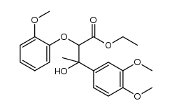 ethyl-3-(3,4-dimethoxyphenyl)-3-hydroxy-2-(2-methoxyphenoxy)-3-methylpropanoate结构式