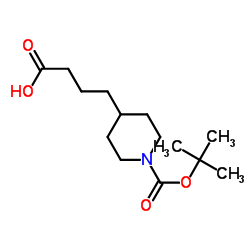 N-Boc-4-Piperidin-4-yl-butyric acid Structure
