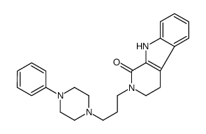 2-[3-(4-phenylpiperazin-1-yl)propyl]-4,9-dihydro-3H-pyrido[3,4-b]indol-1-one结构式