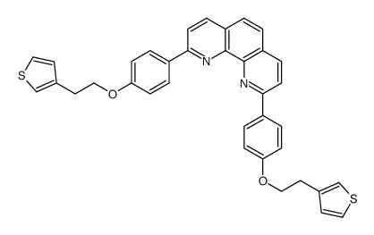 2,9-bis[4-(2-thiophen-3-ylethoxy)phenyl]-1,10-phenanthroline结构式