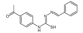 1-(4-acetylphenyl)-3-(benzylideneamino)thiourea Structure