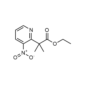 2-甲基-2-(3-硝基吡啶-2-基)丙酸乙酯结构式